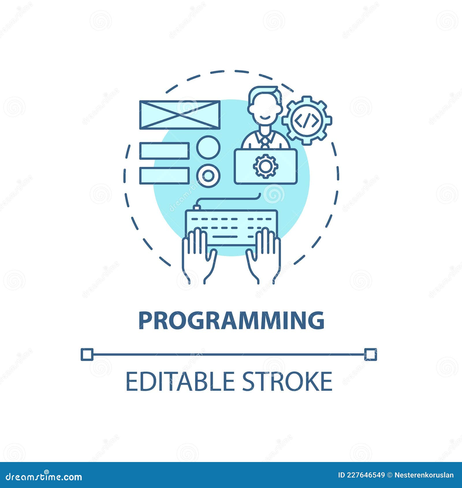 Programming concept icon stock vector. Illustration of interface ...