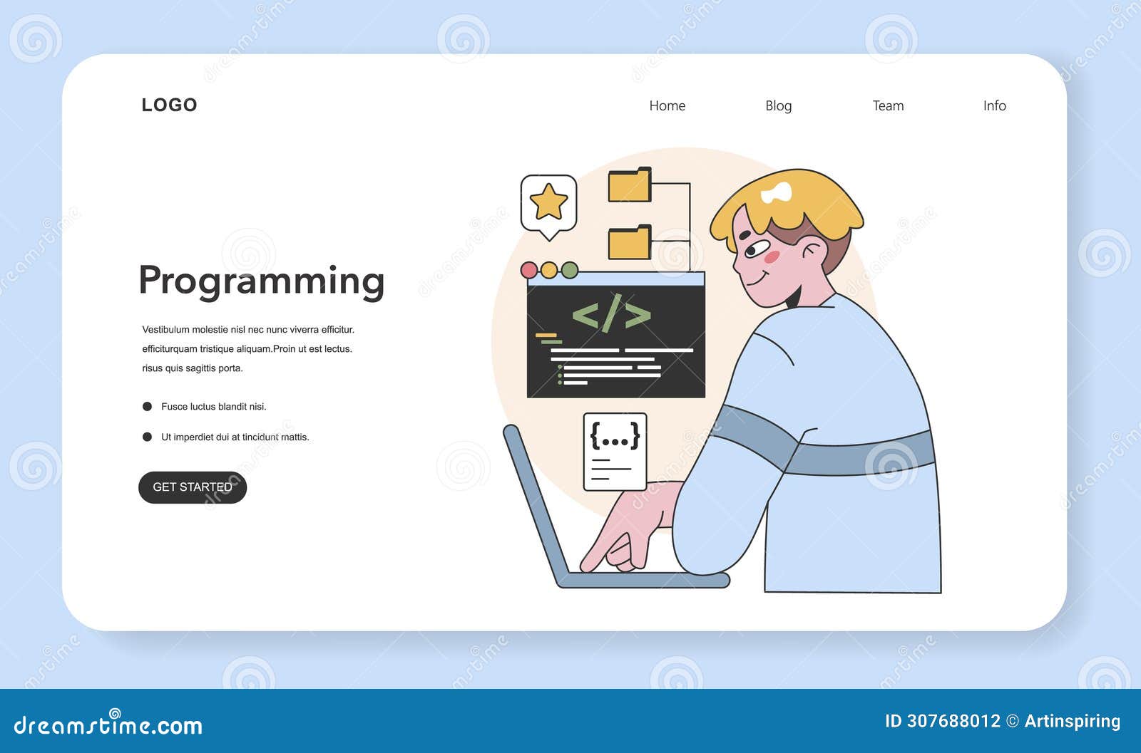 Programming Essentials Concept. Flat Vector Illustration Stock Vector ...