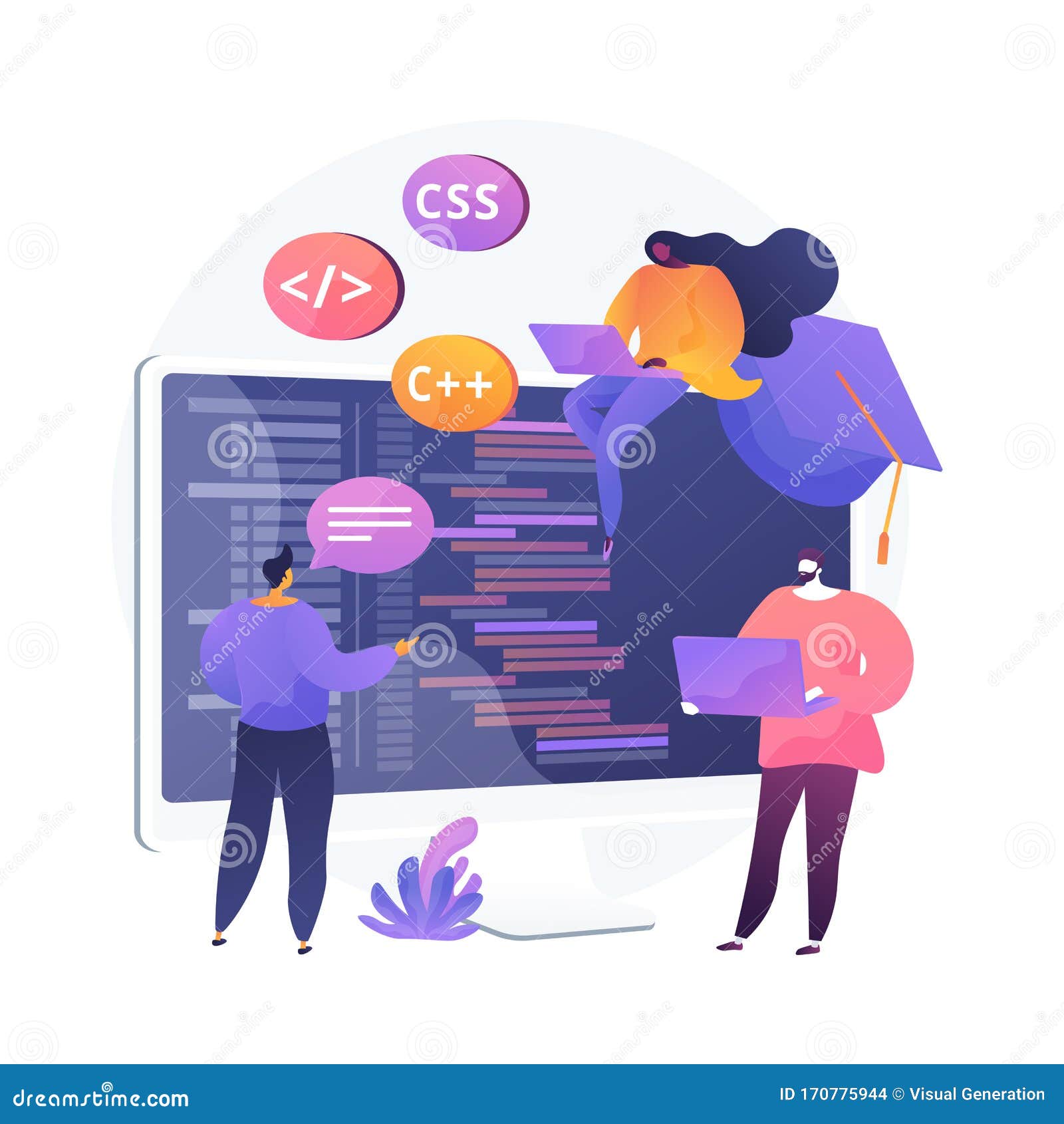 Programming Languages Learning Vector Concept Metaphor. Stock Vector ...