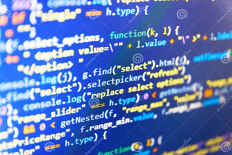Programming Source Code HTML for Website Development. it Business ...