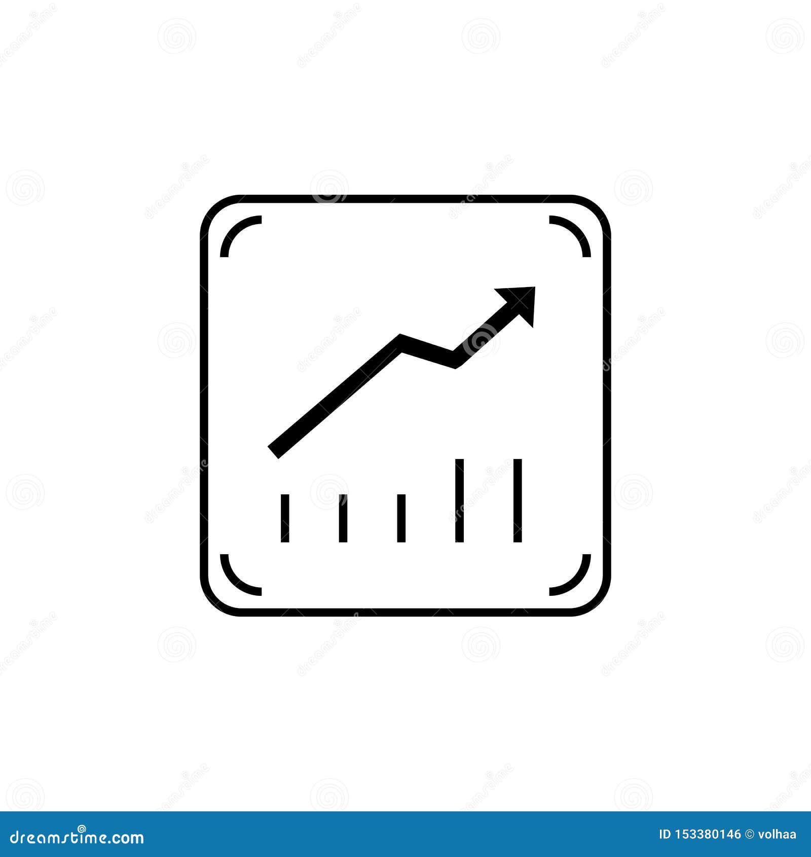 Progress chart vector icon stock vector. Illustration of crash 153380146