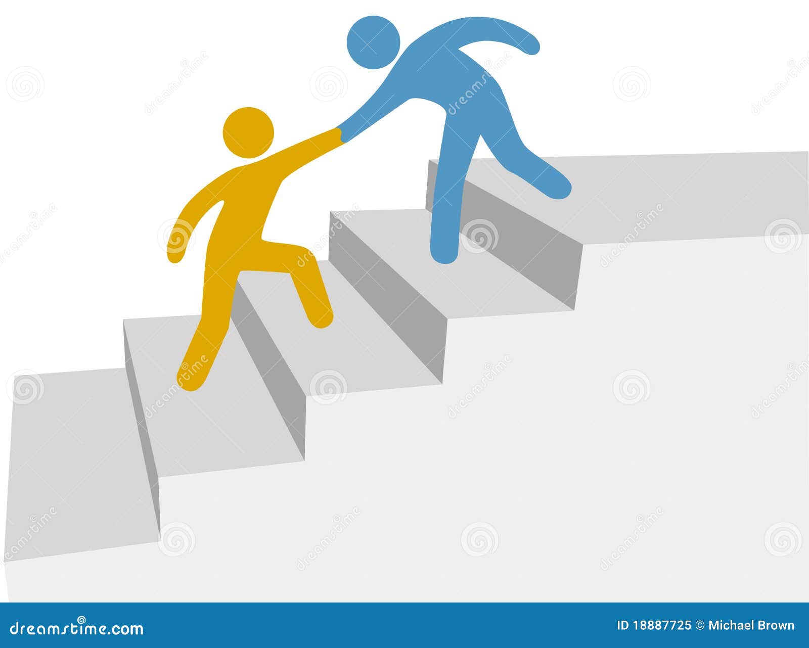 progress collaboration help climb up improve steps