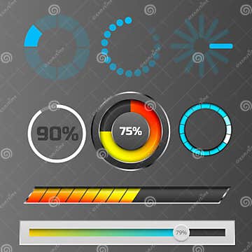 Progress Loading Bar Indicators Download Progress Ui-ux Web Interface ...