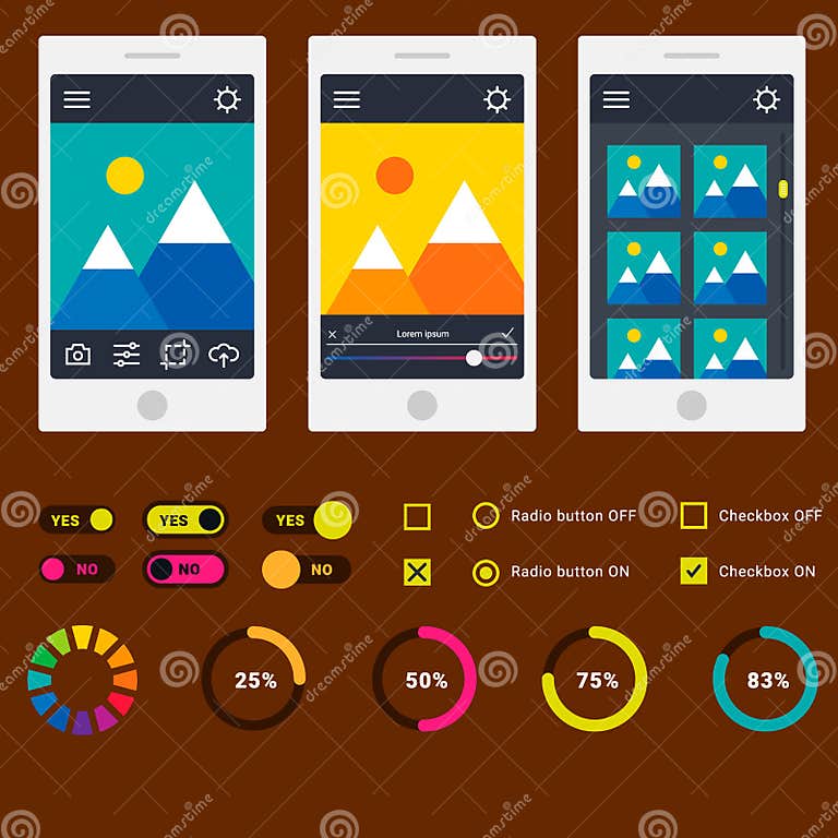 Progress Loading Bar Indicators Download Progress Ui-ux Web Interface ...