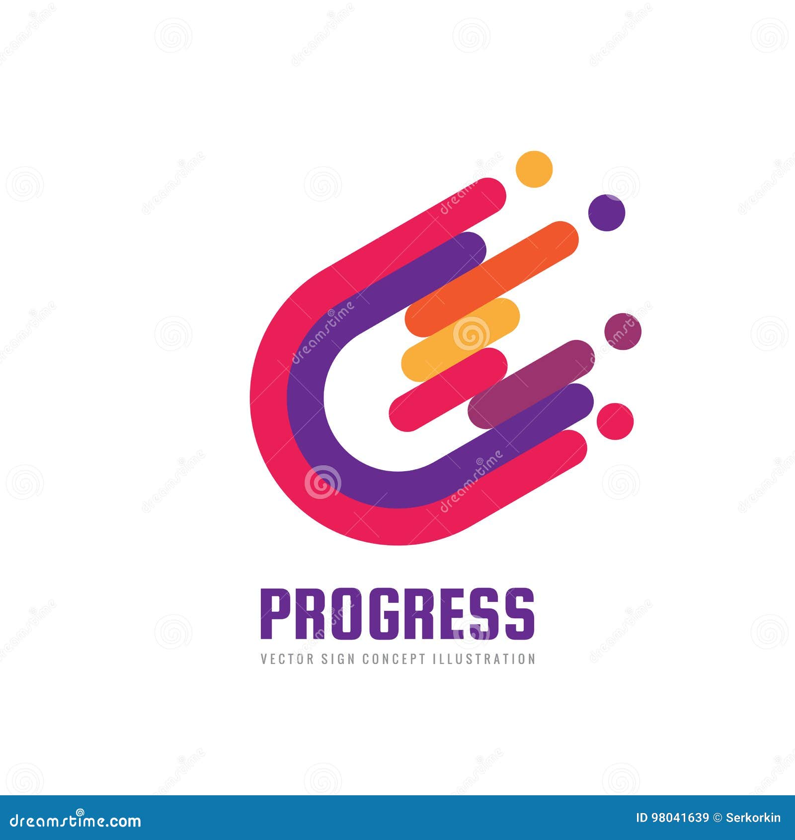 Progress Logo Template Concept Illustration. Development Abstract