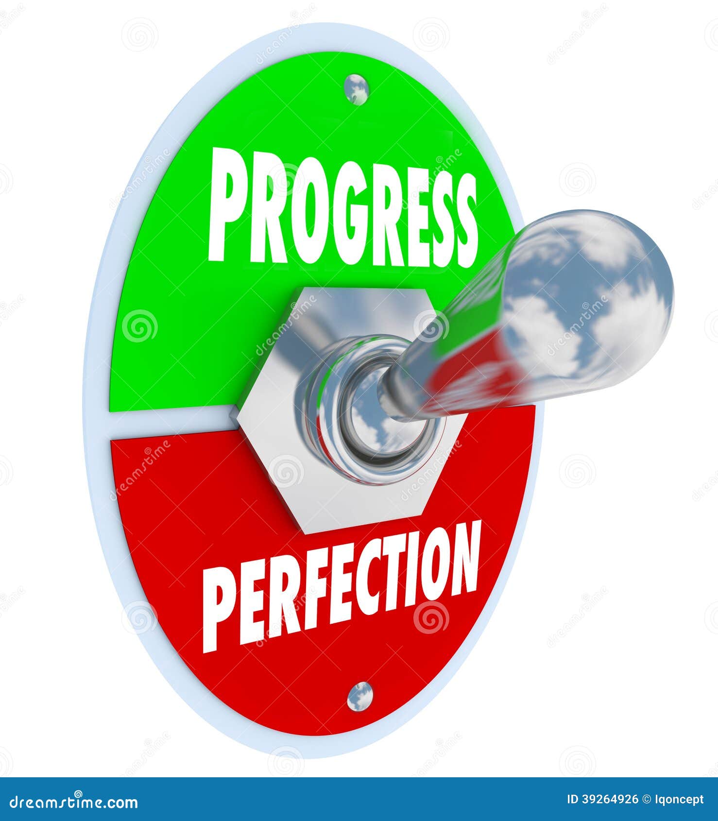 progress or perfection toggle switch choose moving forward