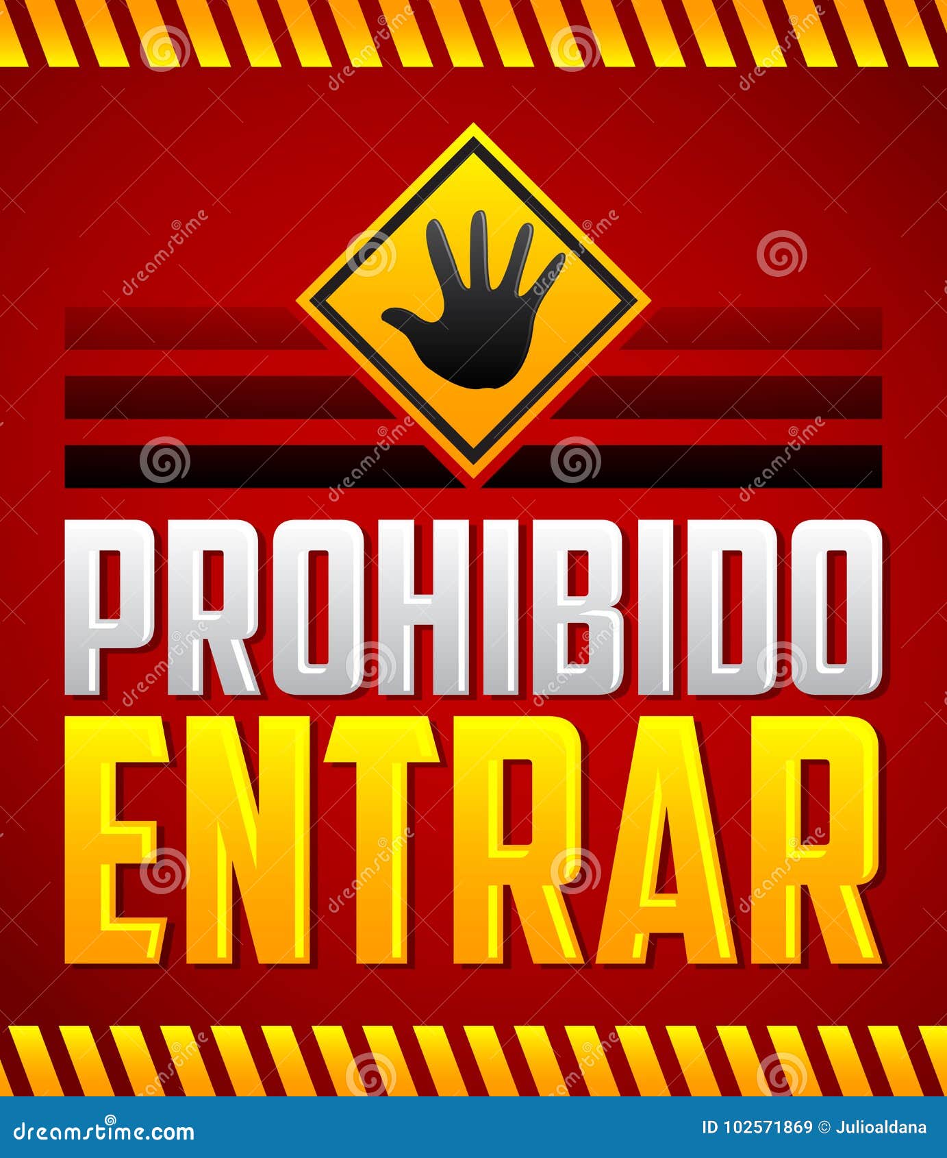 prohibido entrar - entrance prohibited, do not enter spanish text