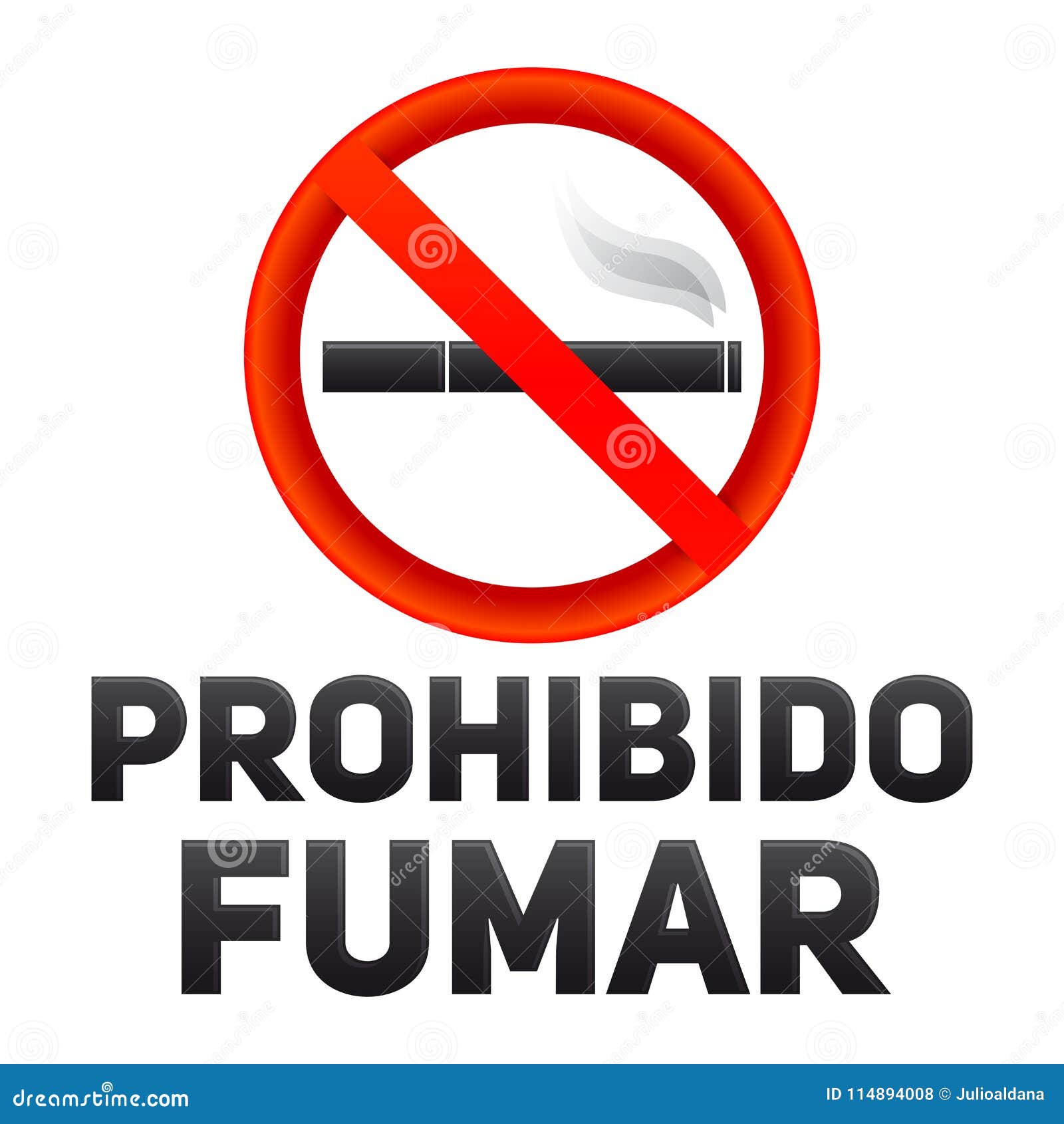 prohibido fumar, no smoking spanish text sign