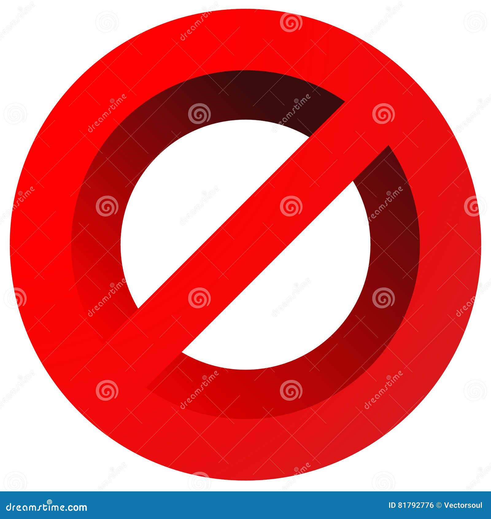 Prohibition forbidden sign Royalty Free Vector Image