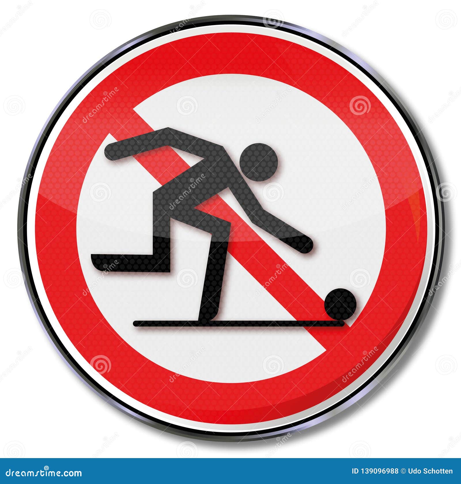 Prohibition Sign for Bowling Stock Vector Illustration of lozenge