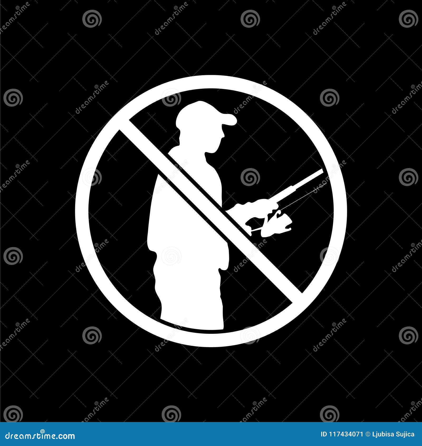 Download Prohibition Sign No Fishing Icon, No Fishing Sign On Dark ...