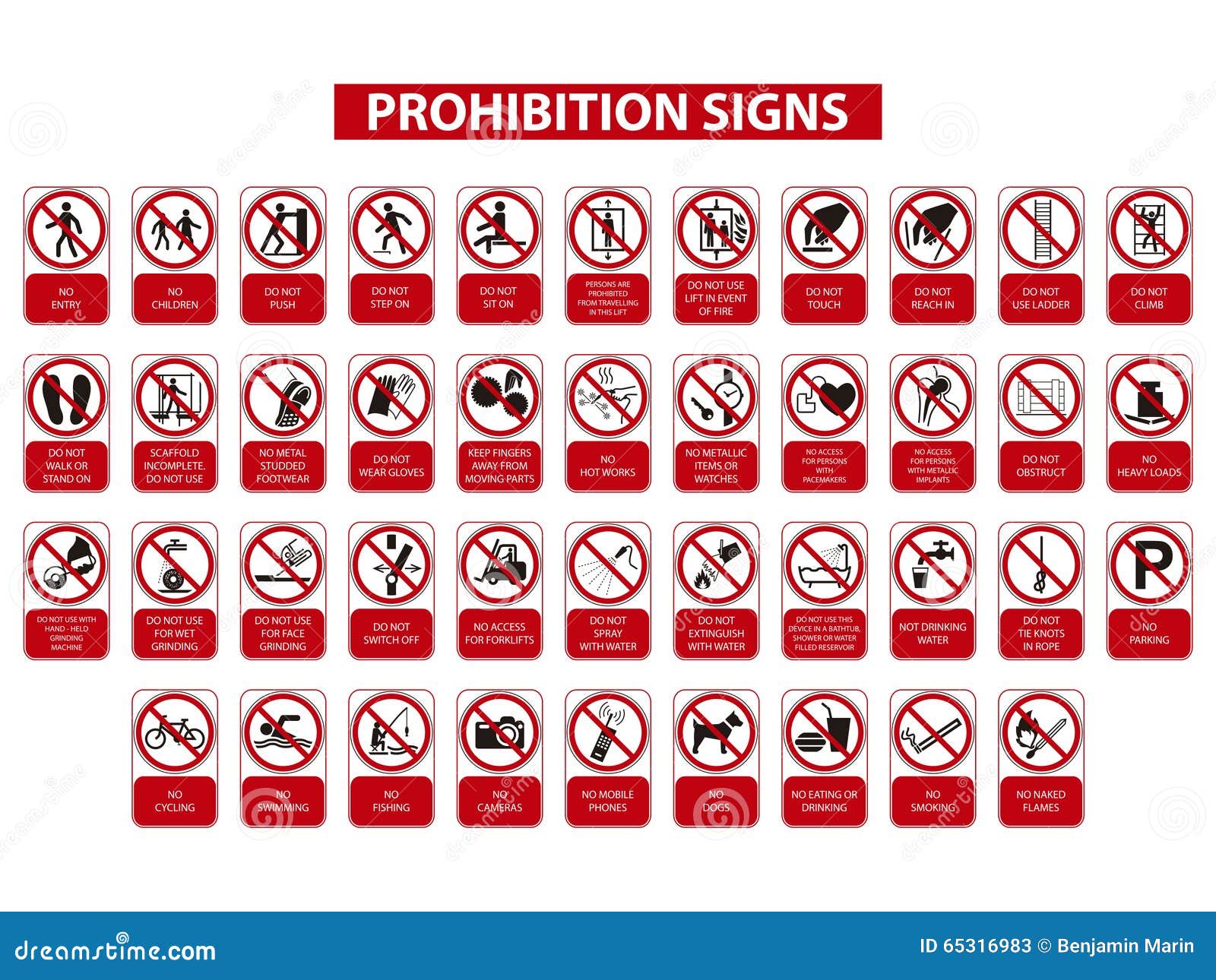 prohibition signs