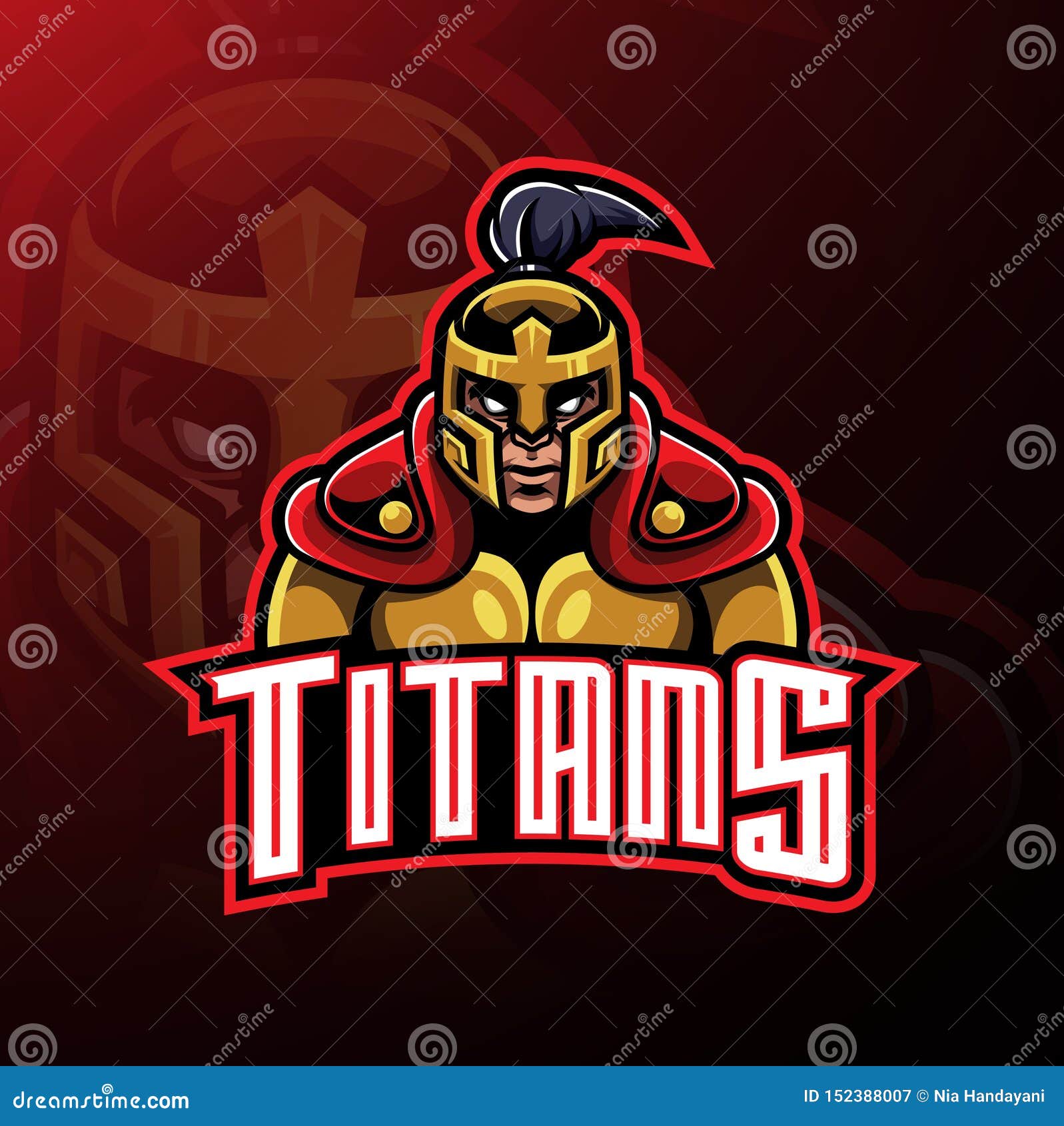 titans warrior mascot logo 