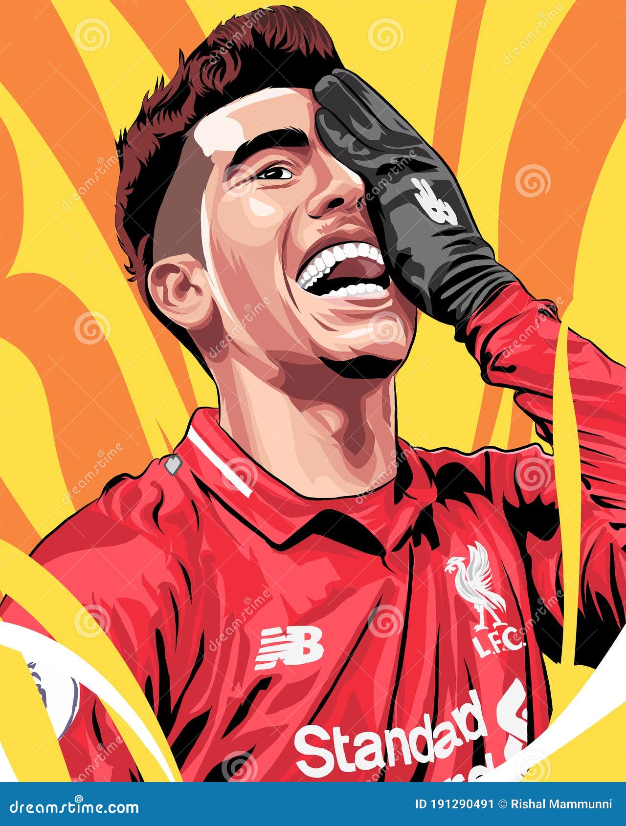 Digital Art of Liverpool FC Striker Roberto Firmino Celebrating His Goal  Editorial Photo - Illustration of celebrating, goal: 191290491