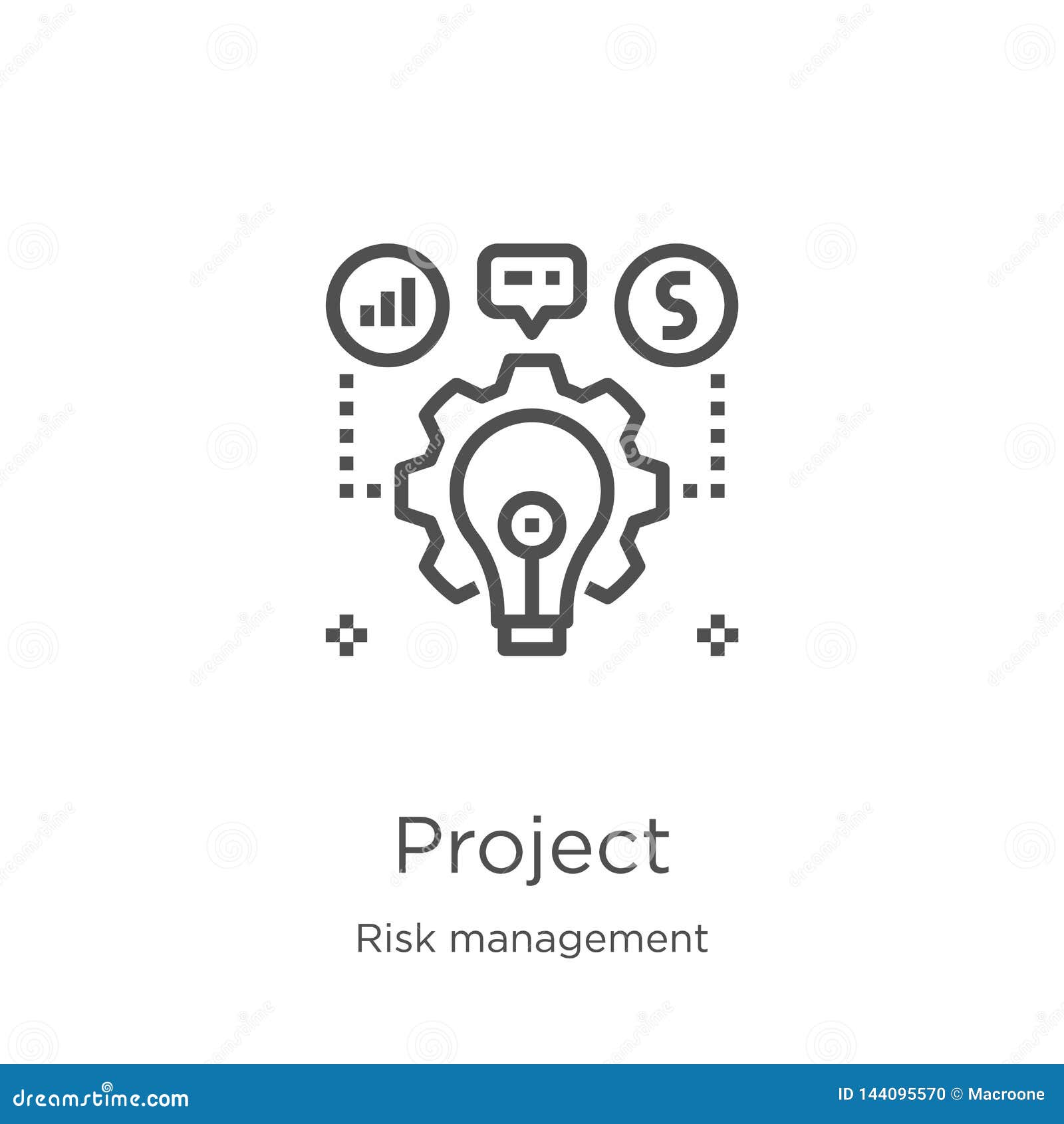 Project Icon Vector from Risk Management Collection. Thin Line Project