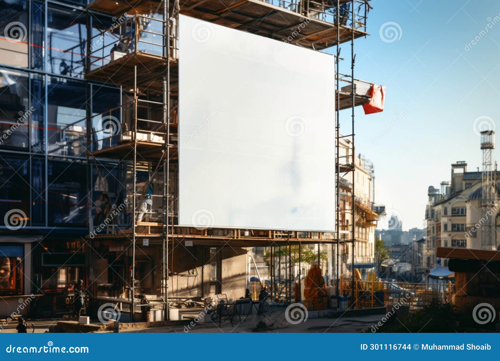 project planning perfection scaffold and building mock up in a construction setting