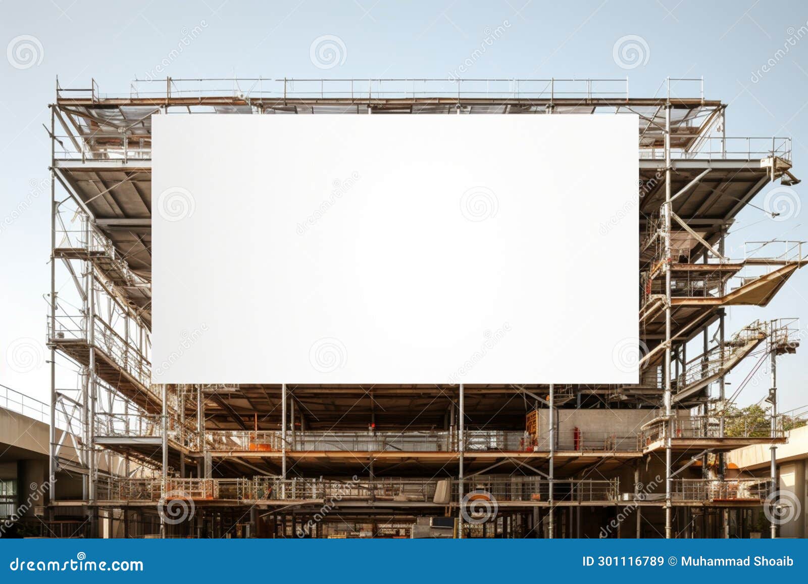 project planning perfection scaffold and building mock up in a construction setting