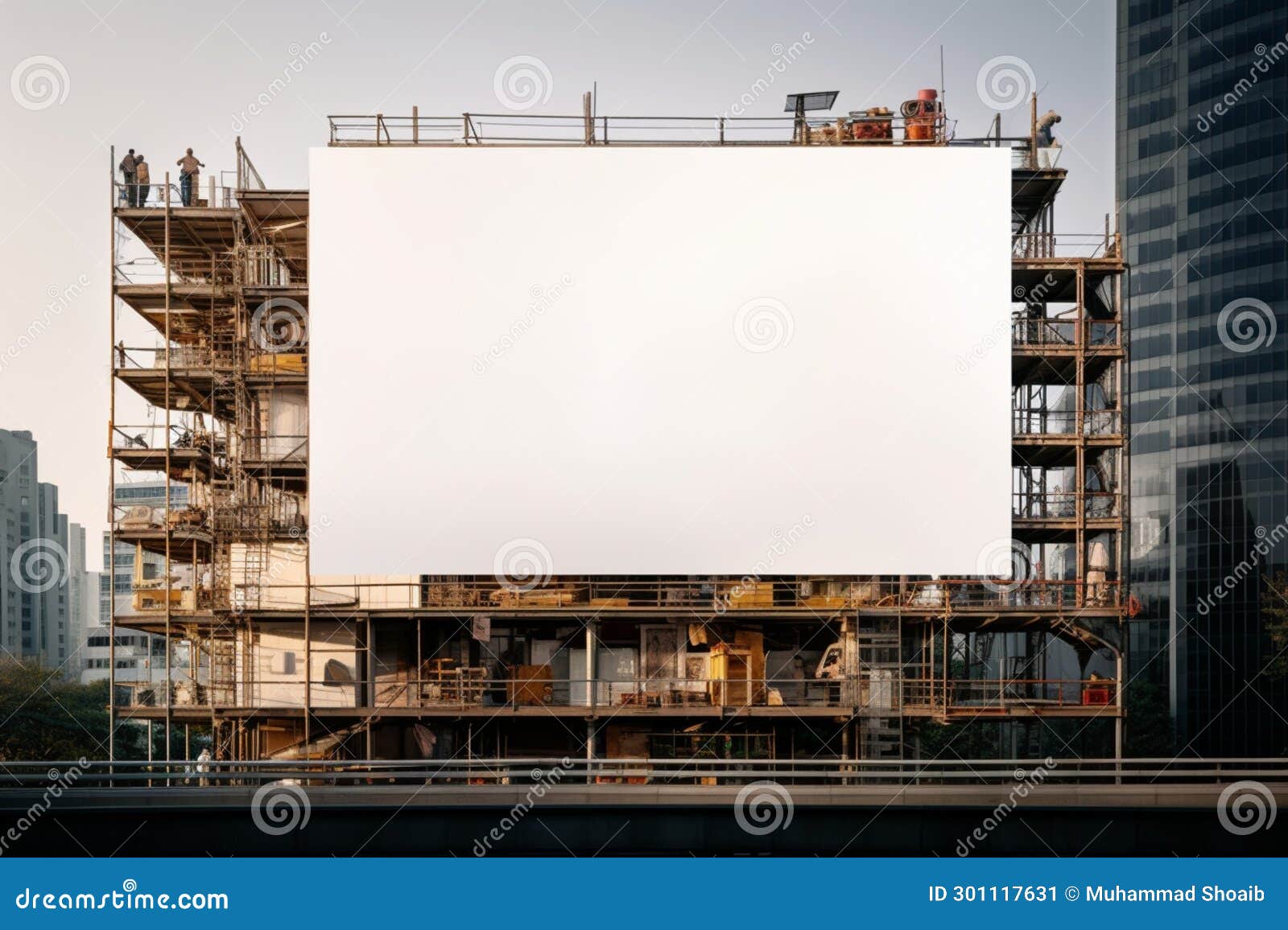 project planning perfection scaffold and building mock up in a construction setting