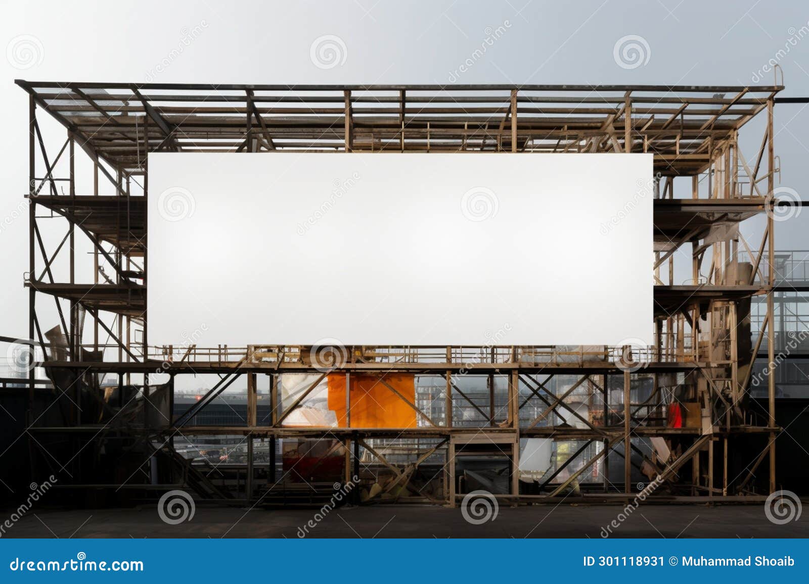 project planning perfection scaffold and building mock up in a construction setting