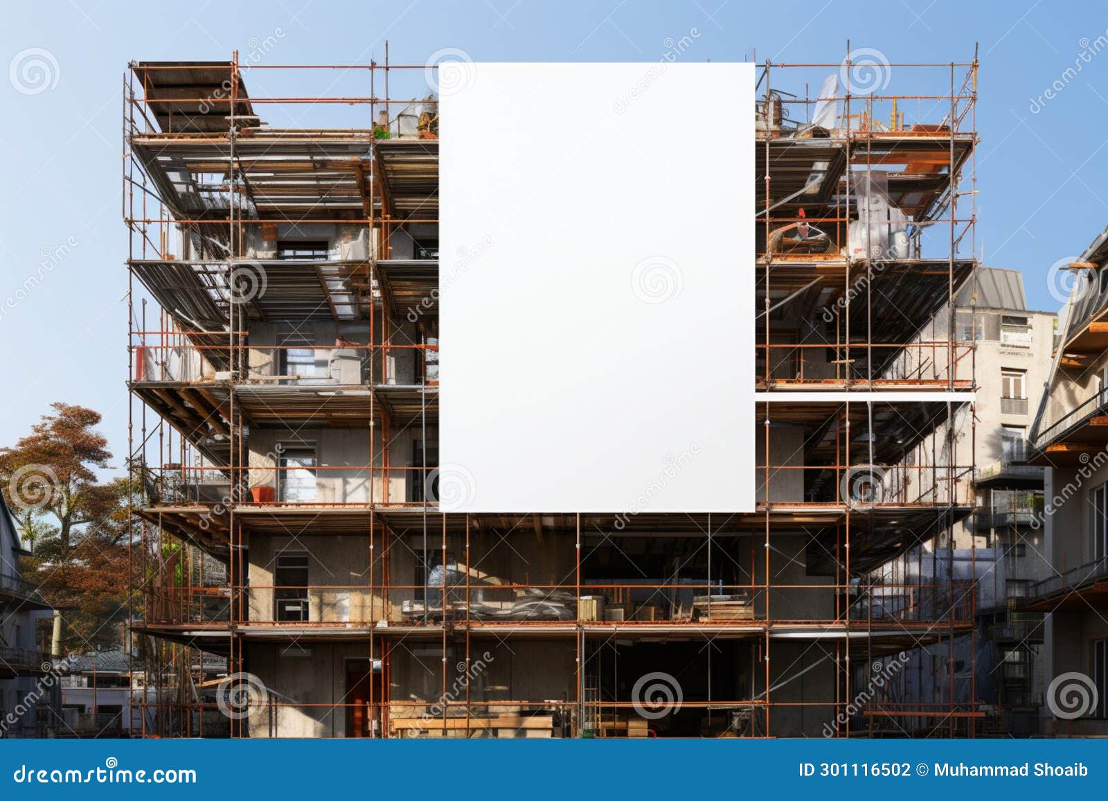 project planning perfection scaffold and building mock up in a construction setting