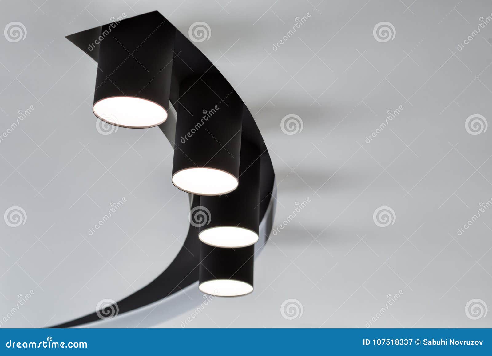 Projecteur De Lampe De Plafond Projecteurs Noirs Sur Le