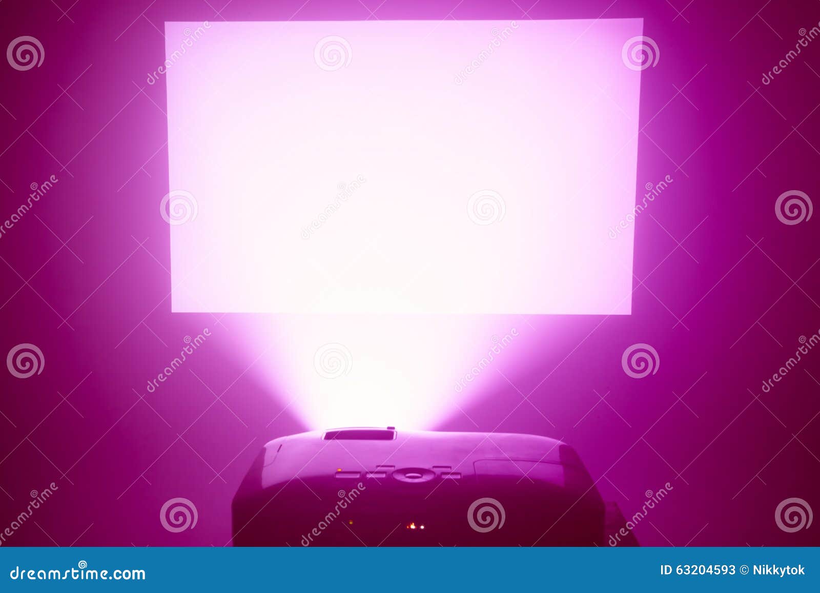 Projector in Action with Illuminated Screen Stock Image Image of copy