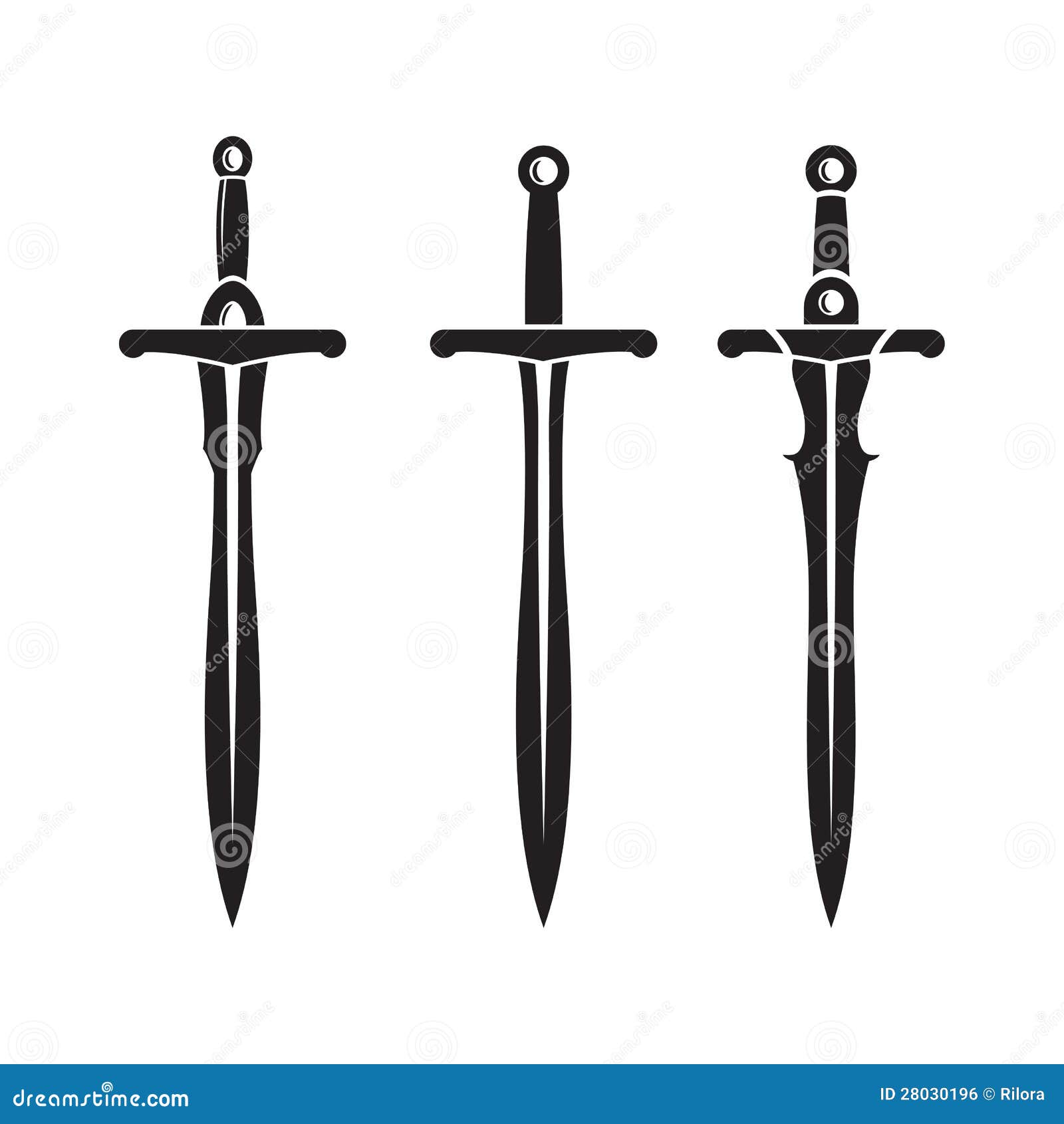 Coleção de conjunto de espadas de espada de cavaleiro cruzado design de  desenho animado de arma antiga