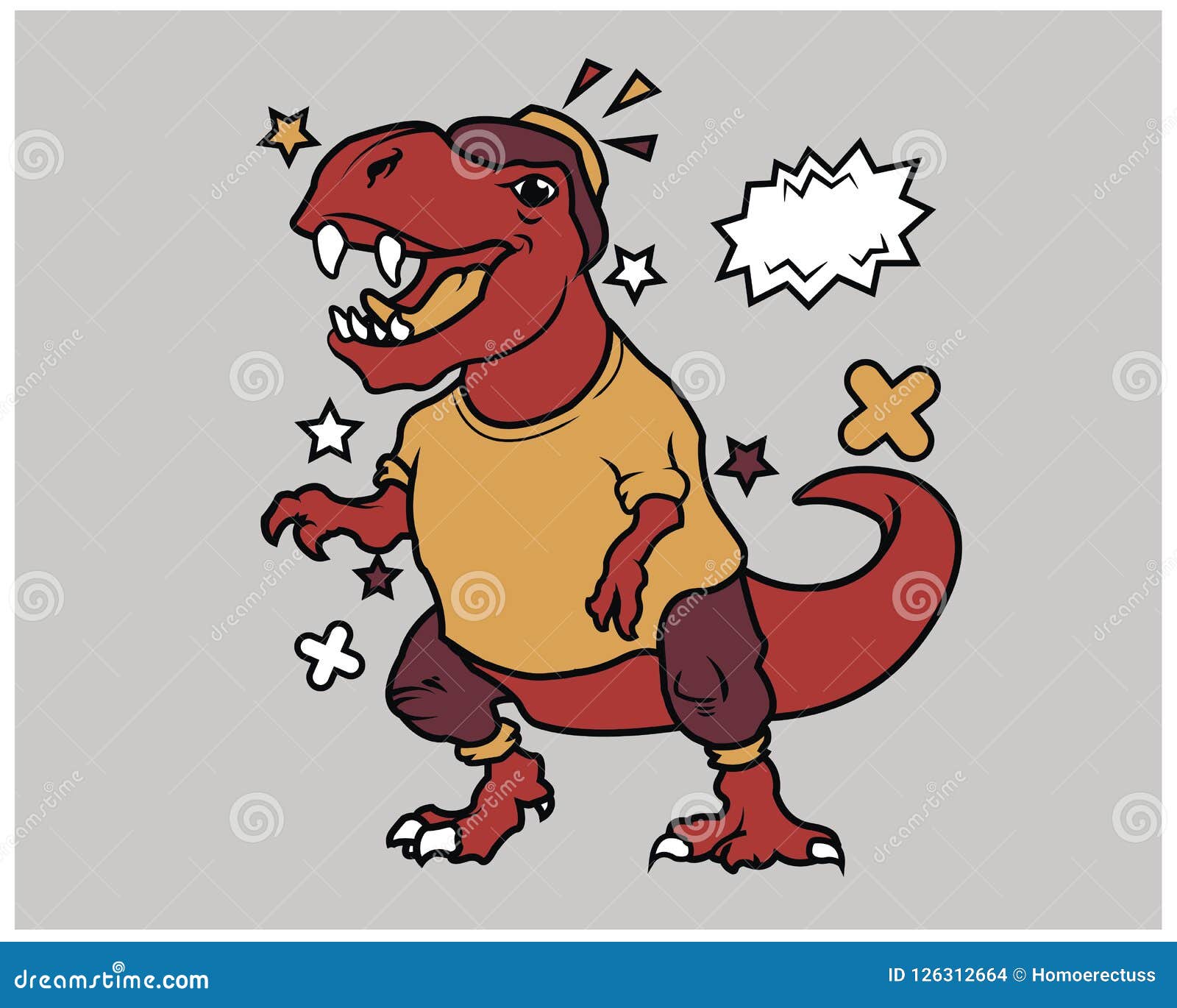 Baixar Vetor De Design De Camiseta De Desenho Animado Turquia E T-rex