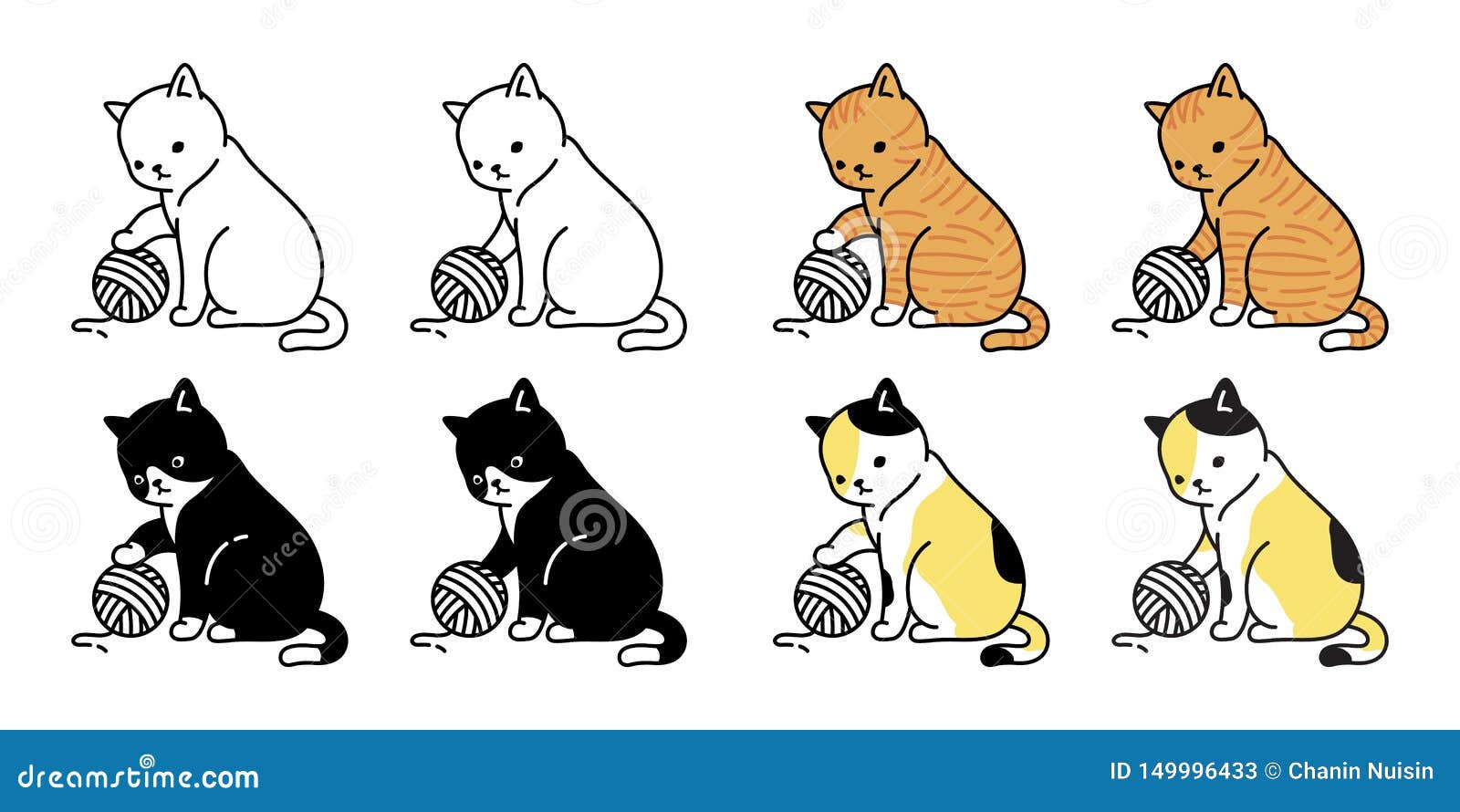 Gato ícone gatinho chita dos desenhos animados