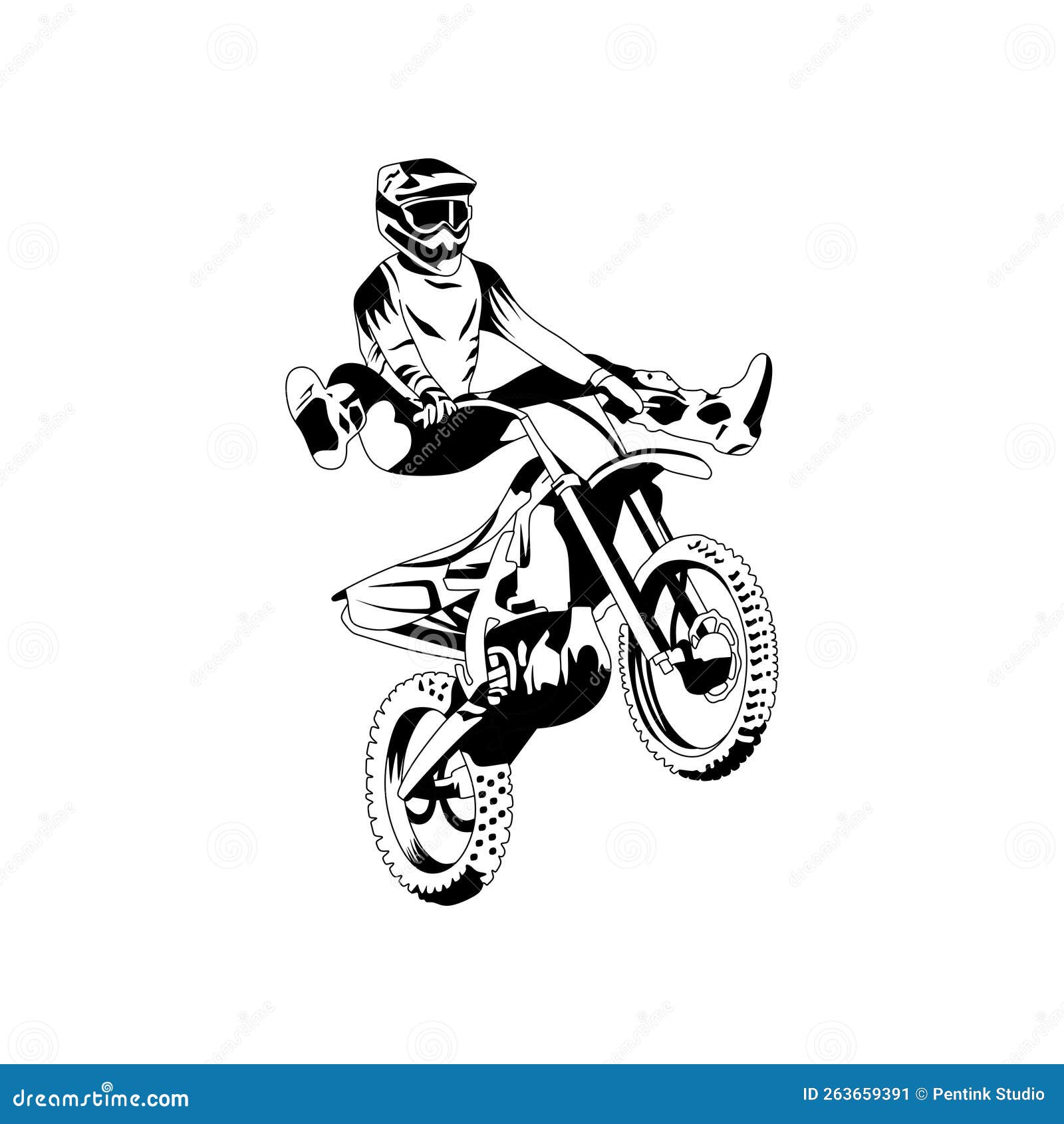 Transporte Desportivo Vetorial De Motocicleta Klx Ilustração do