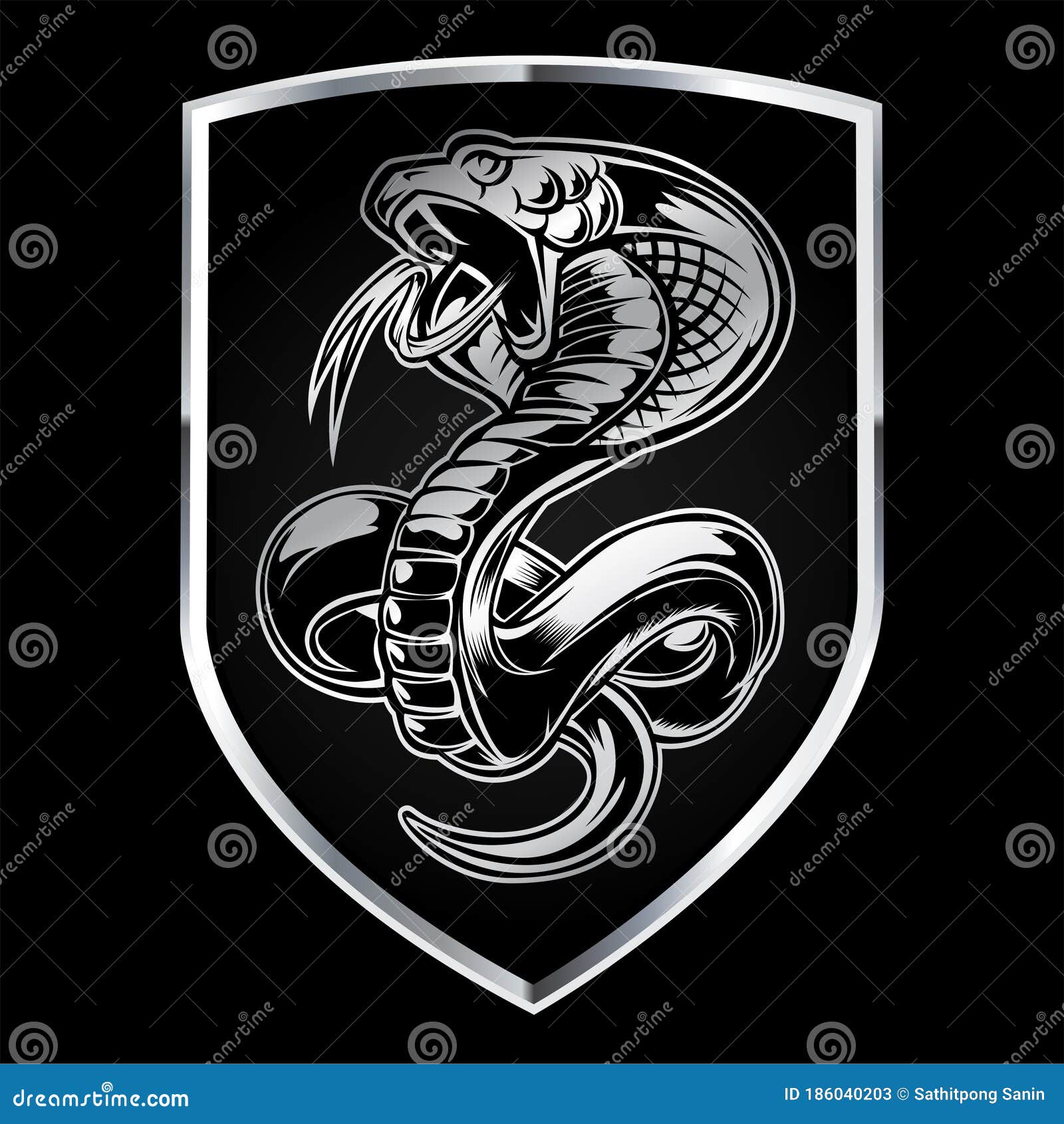 Personagem mascote da cobra cobra para design de logotipo de