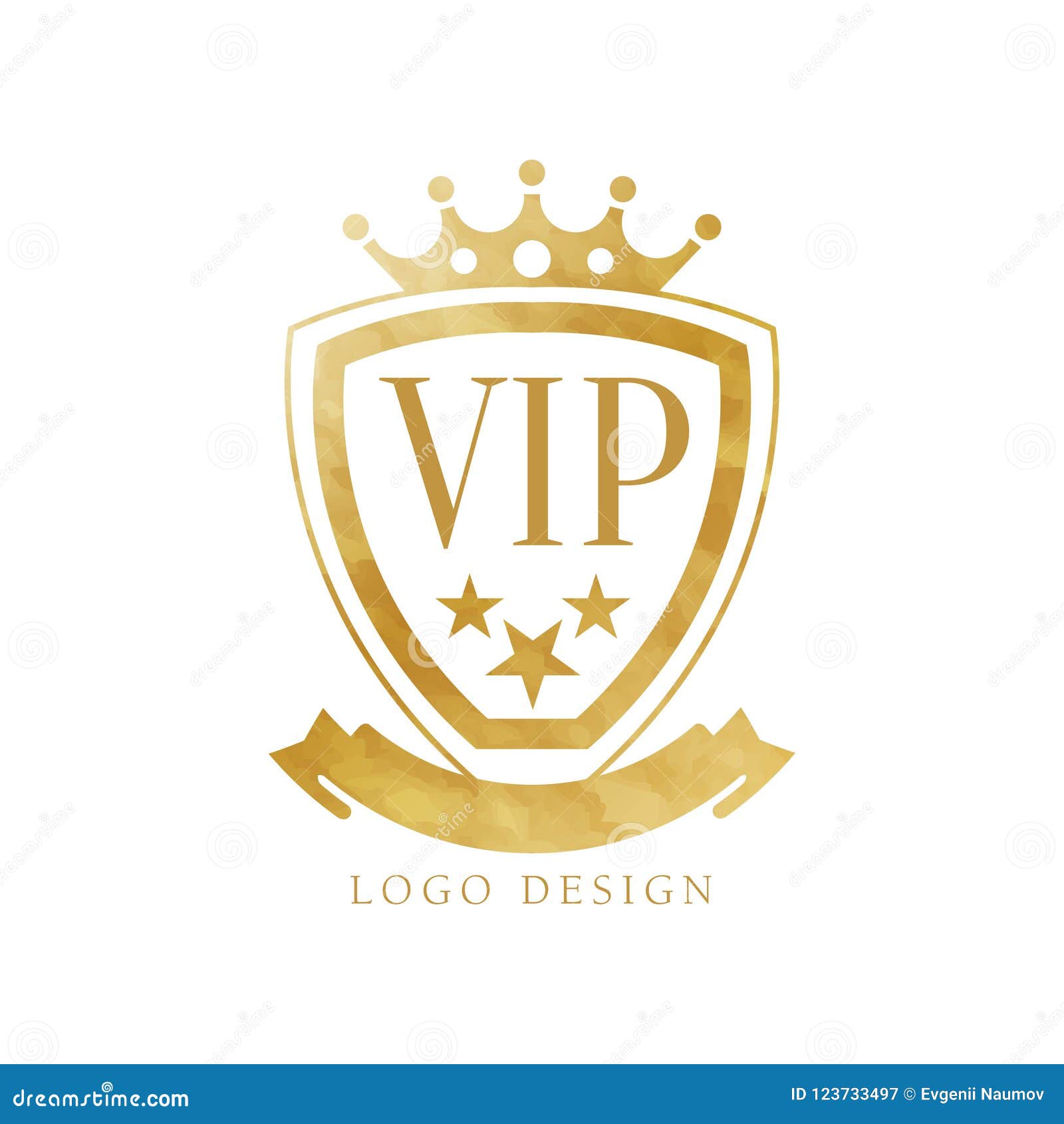 Design de logotipo de crachá de associação exclusiva do clube vip