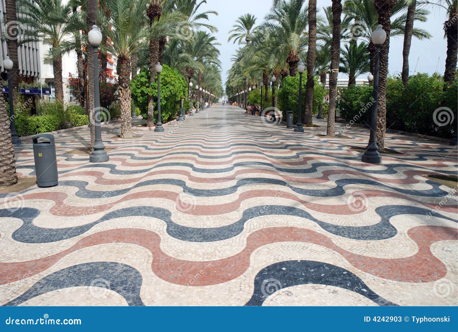 Promenade in Alicante, Spain Stock Image Image of paving, spanish