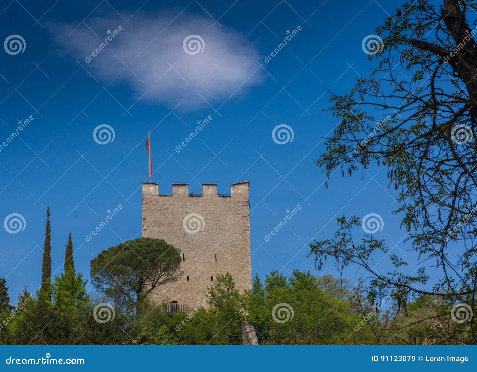 the promenades of merano, south tyrol, italia. south tyrol& x27;s historical buildings.