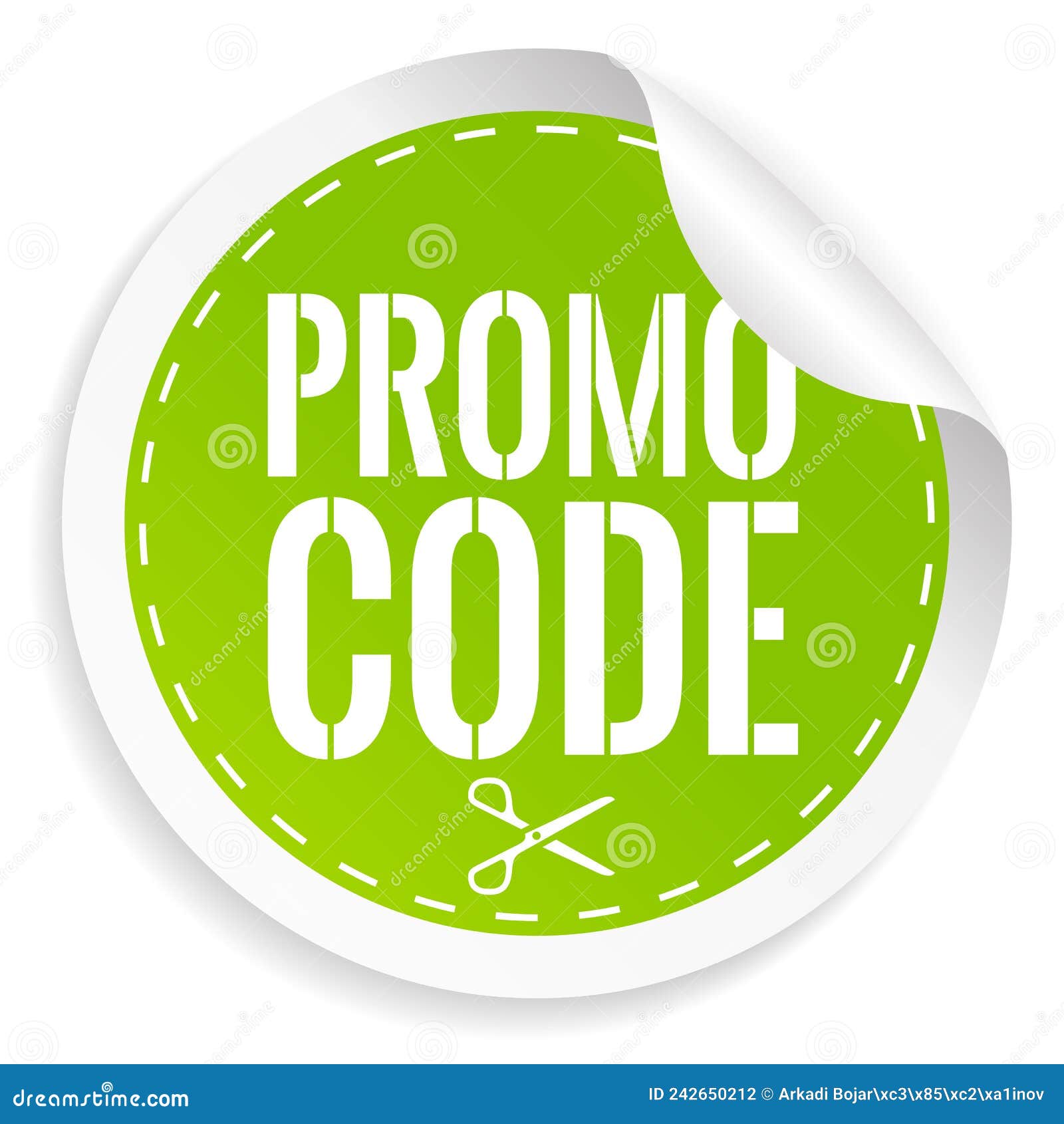 Promo code discount coupon stock vector. Illustration of activate 242650212