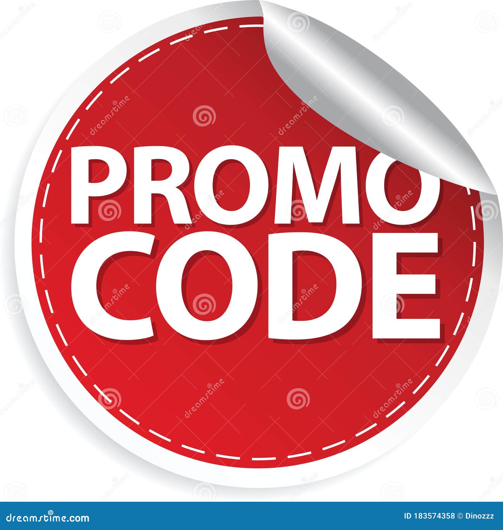 promo code red sticker, 