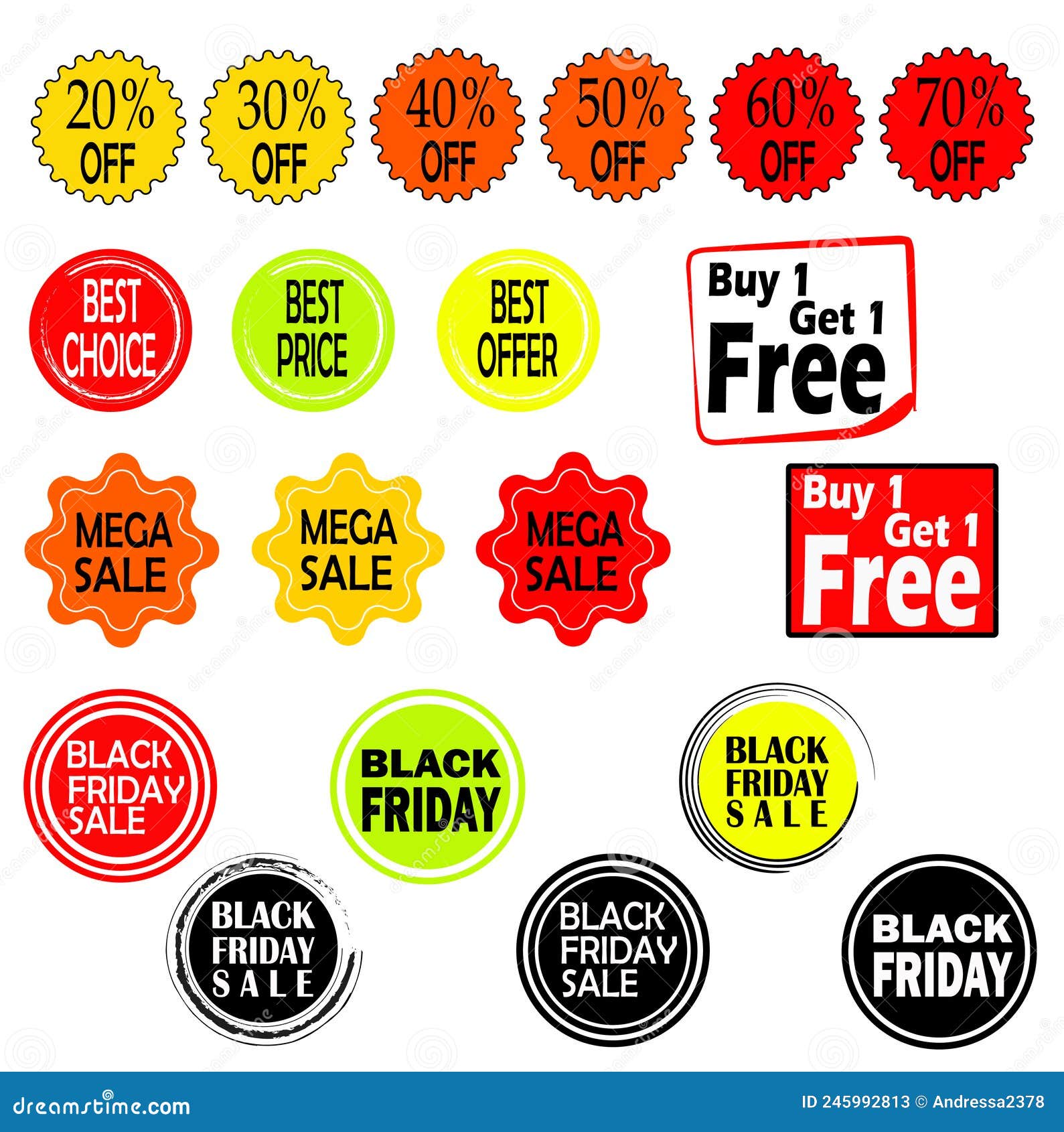 Promotional Stickers for Black Friday
