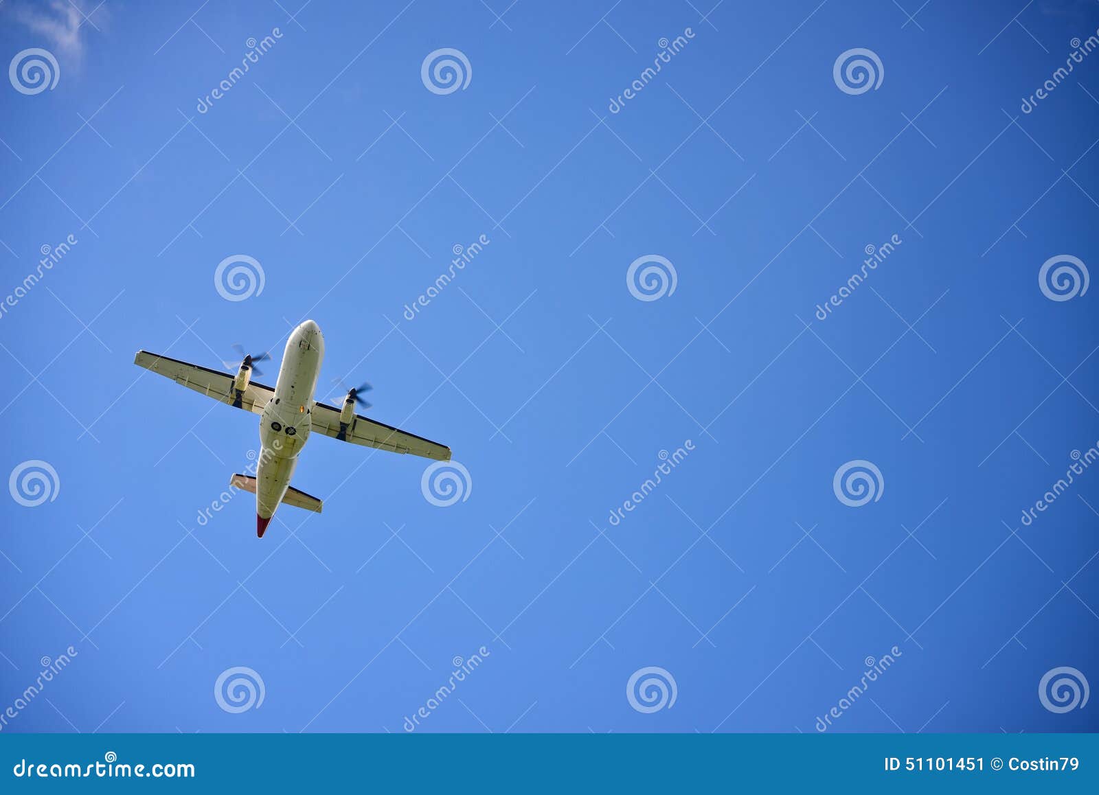 Propeller airplane flying stock image. Image of travel 51101451