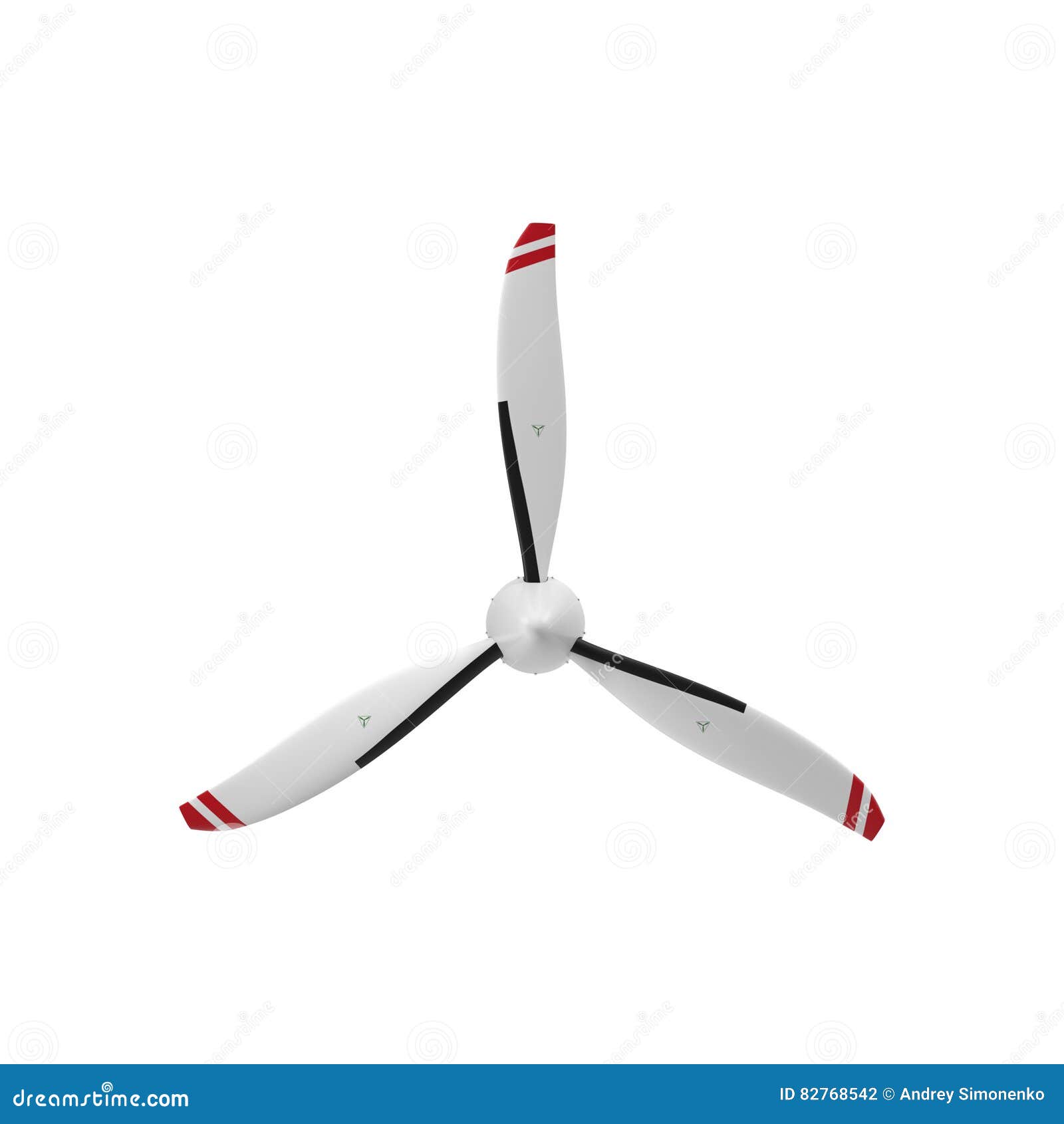 Propeller Blade On White. 3D Illustration Stock Illustration
