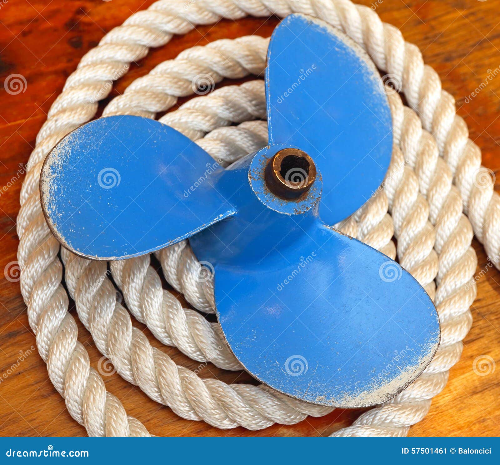 Propeller stock image. Image of nautical, rope, vessel 57501461