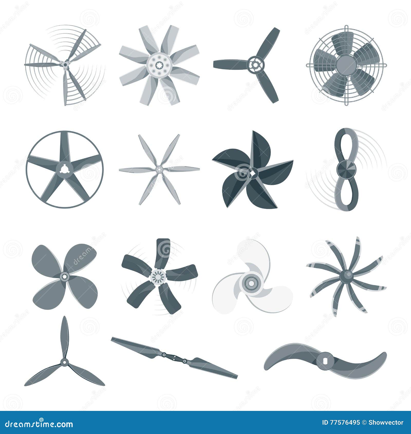 Propeller Fan Vector Illustration. Stock Vector - Illustration of rotor ...