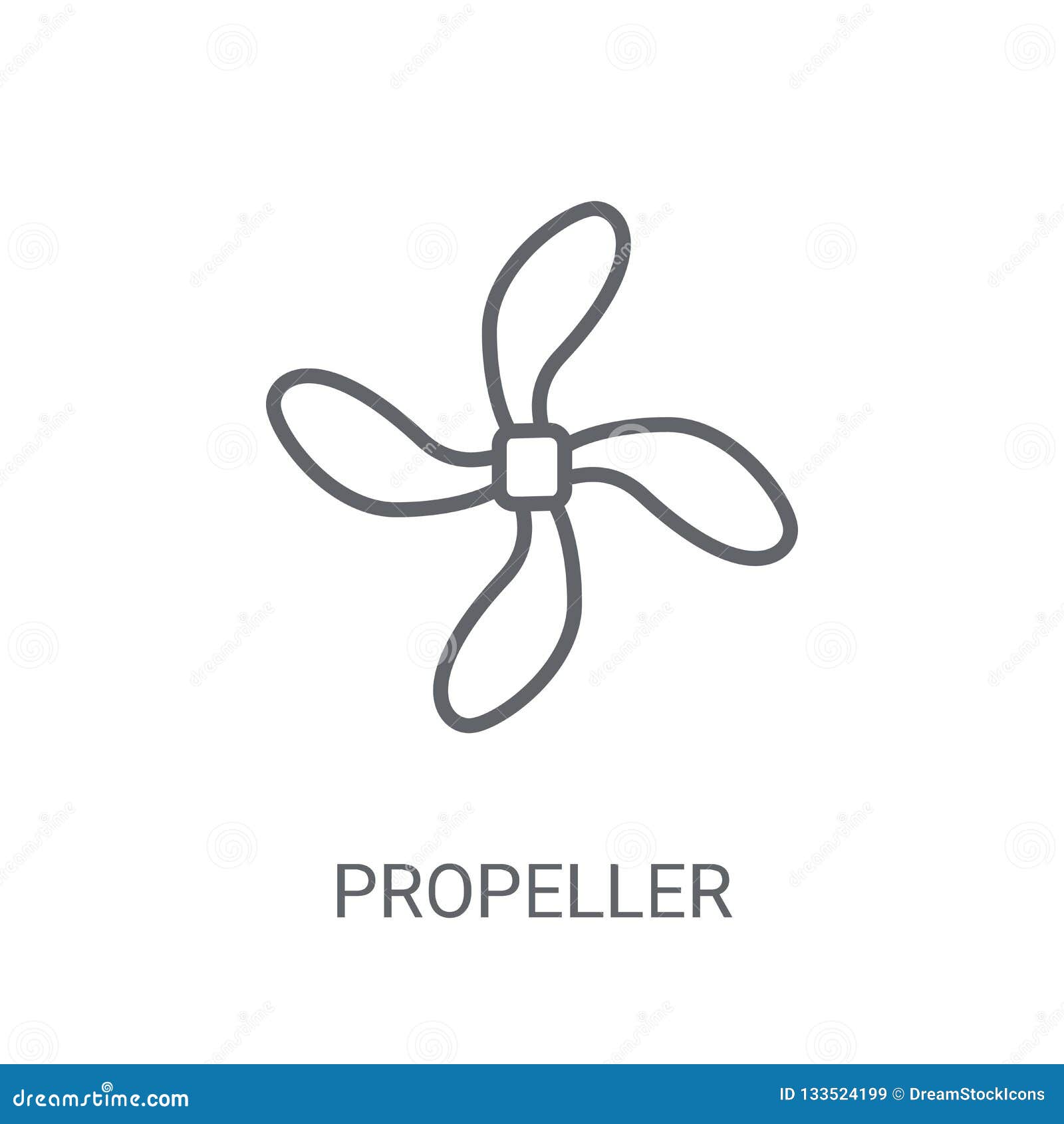 Propeller Icon. Trendy Propeller Logo Concept on White Backgroun Stock