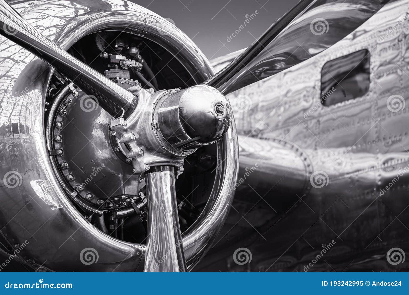 Propeller stock image. Image of chrome, horsepower, detail 193242995