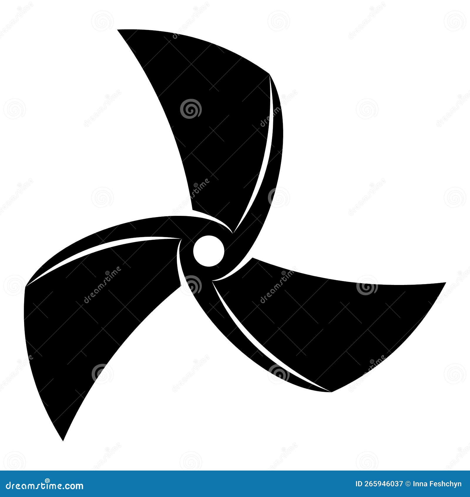 propeller screw icon, engine or motor image. type of air fan cooler.    on white background