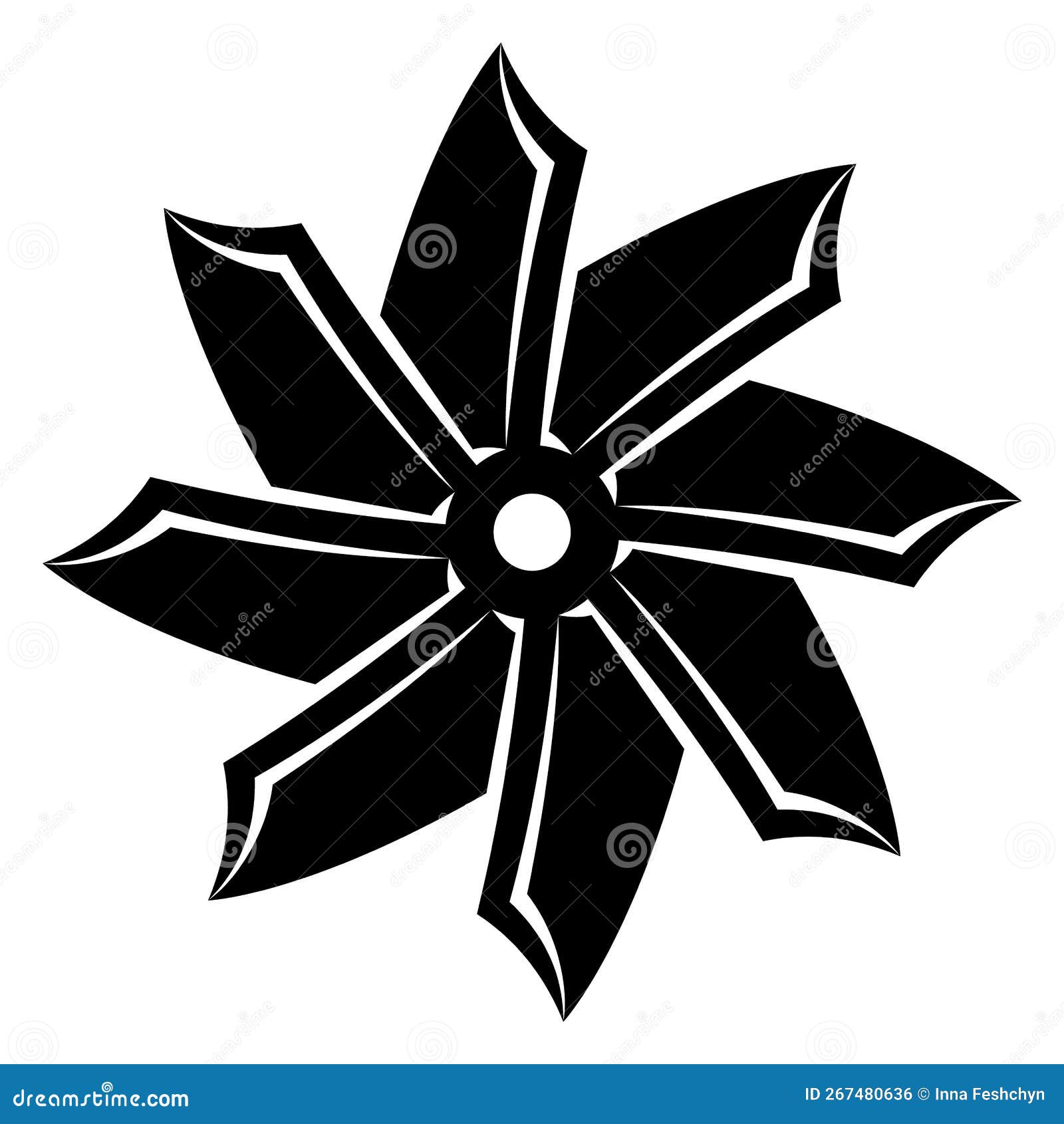 propeller screw icon, engine or motor image. type of air fan cooler.    on white background