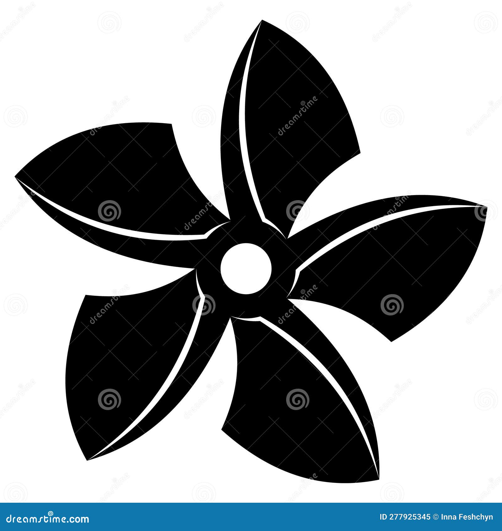 propeller screw icon, engine or motor image. type of air fan cooler.    on white background