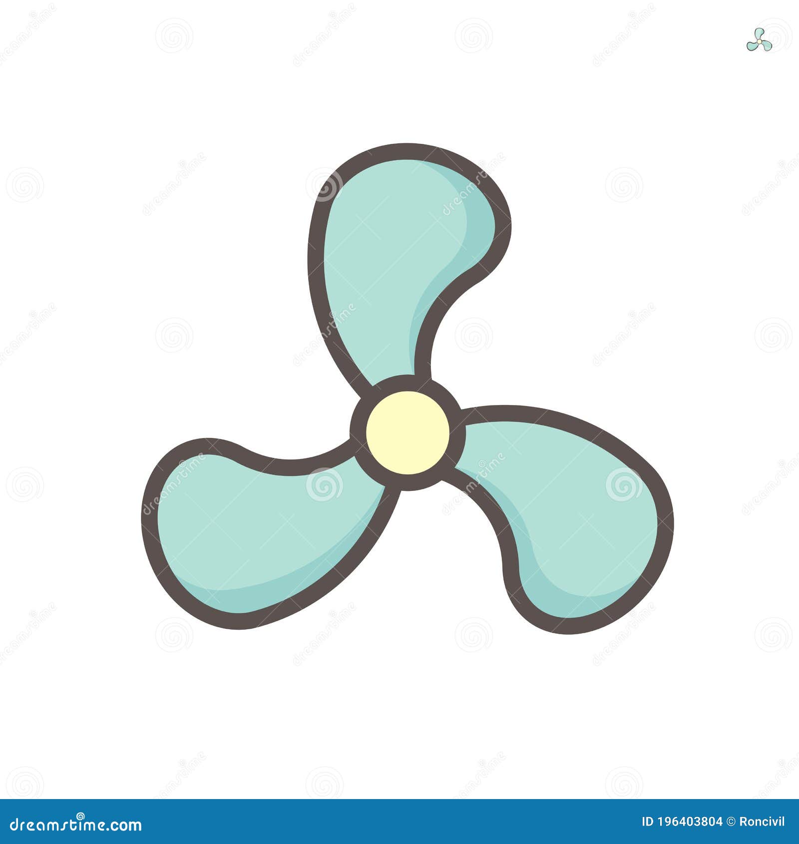 Propeller vector icon stock vector. Illustration of flow 196403804