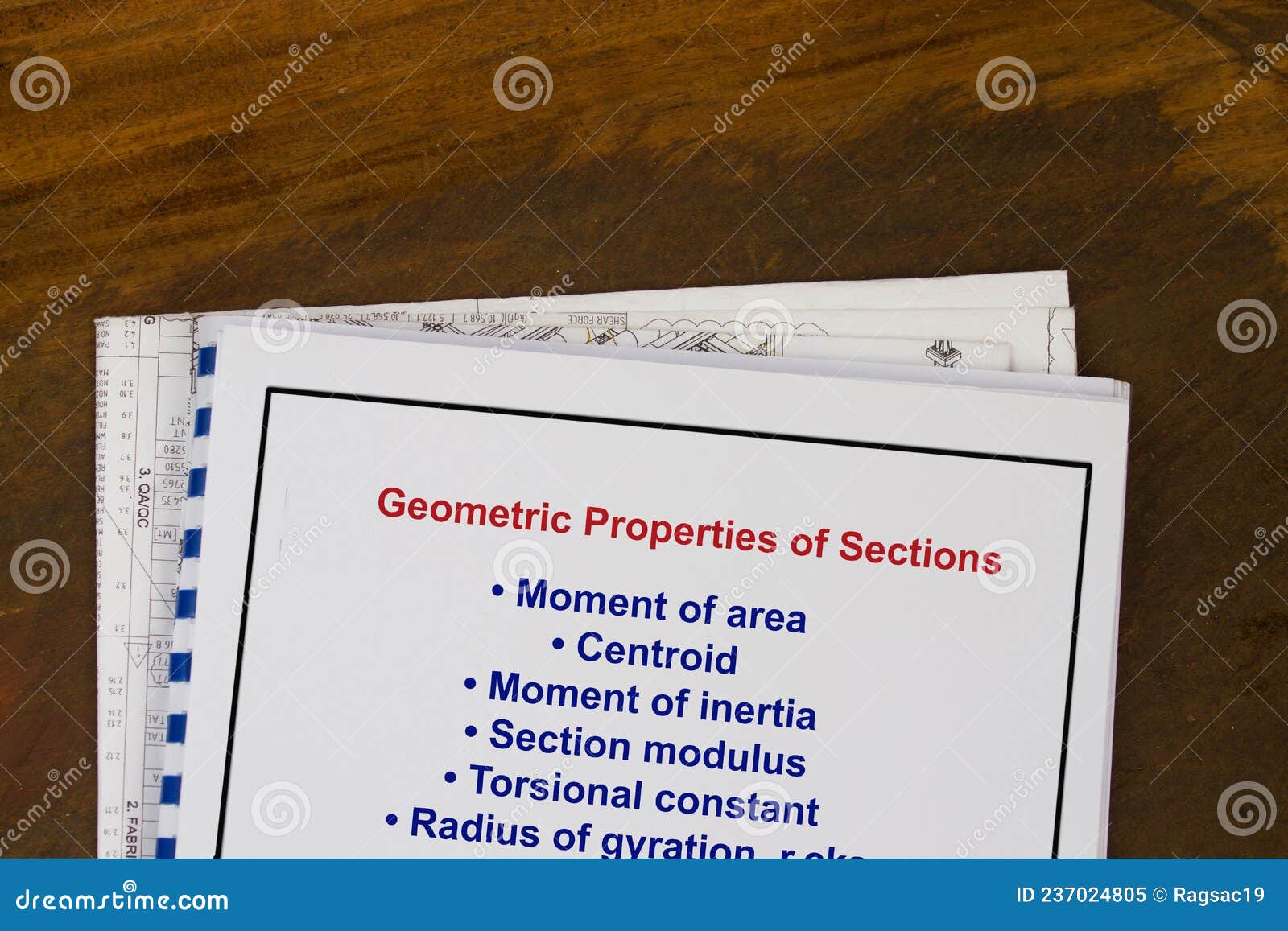 properties of sections - technical paper in structures