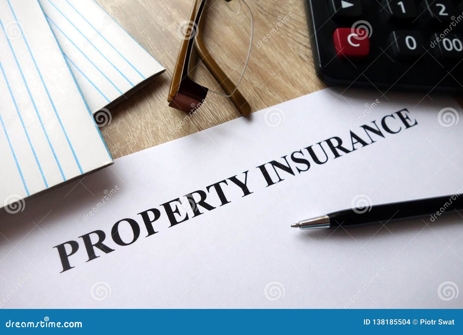 Property Insurance Document Stock Photo - Image of home, investment: 138185504