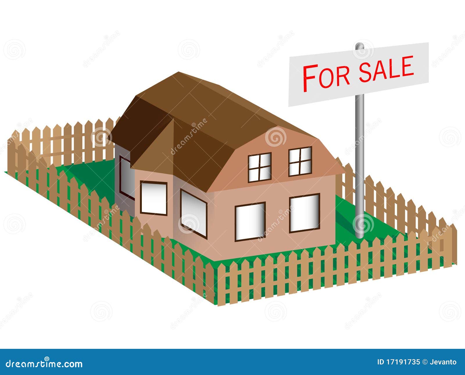 Property for sale stock vector. Illustration of cottage 17191735